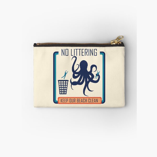 Item preview, No Littering Octopus designed and sold by chillaxcats.