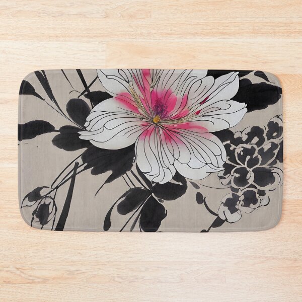 Item preview, Lotus Pink Black White designed and sold by christineiris.
