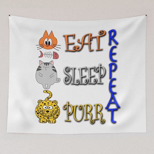 Item preview, Eat Sleep Purr Repeat designed and sold by likbatonboot.