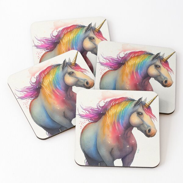 Item preview, Chubby unicorn colors designed and sold by JBJart.