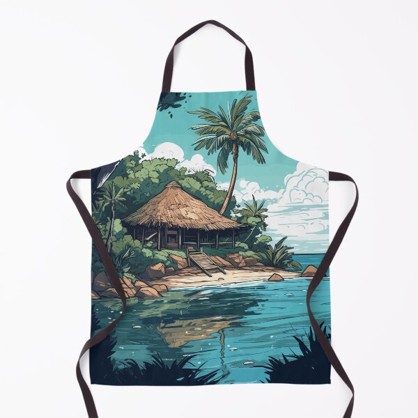 Item preview, A thatched cottage on a tropical island designed and sold by KMSpace.