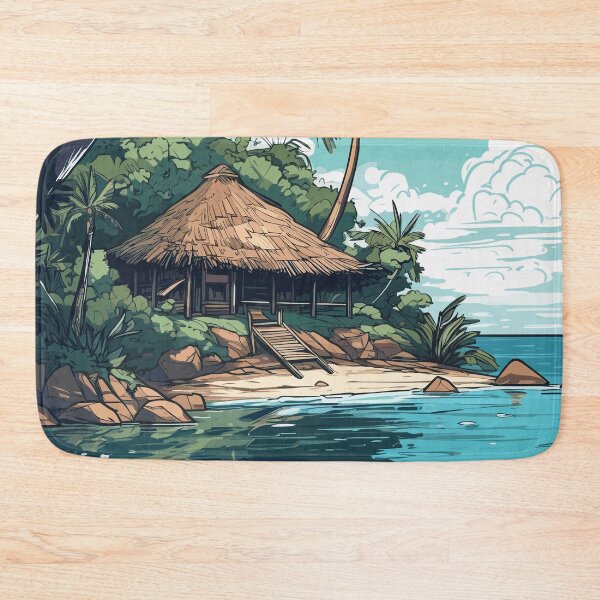 Item preview, A thatched cottage on a tropical island designed and sold by KMSpace.