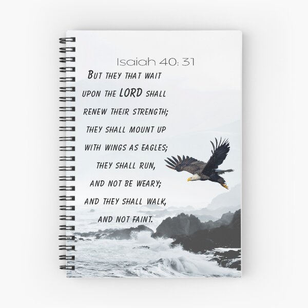 Item preview, Isaiah 40:31  bible verse Wings as eagles, run, faint, wait, on poster, notebooks, canvas. great gift, Christain, Faith, -Poster designed and sold by K.M. Creations.