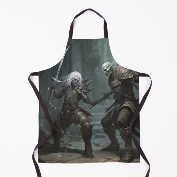 Item preview, Halfling Elf Fights an orc designed and sold by Midnight Merchandise Shop.