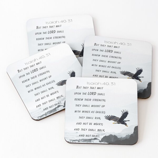 Item preview, Isaiah 40:31  bible verse Wings as eagles, run, faint, wait, on poster, notebooks, canvas. great gift, Christain, Faith, -Poster designed and sold by K.M. Creations.