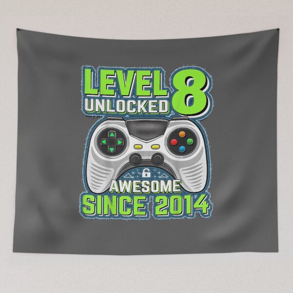 Item preview, level 8 unlocked awesome 2014 video game 8th birthday designed and sold by yadakif78.