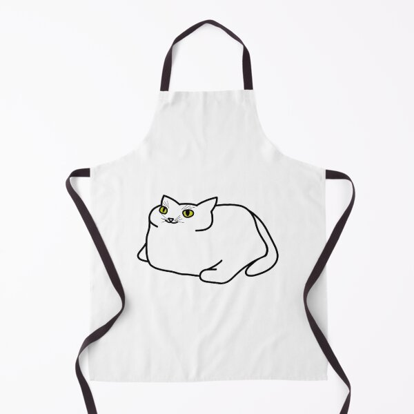 Item preview, squished cat line art designed and sold by StrangerMo.