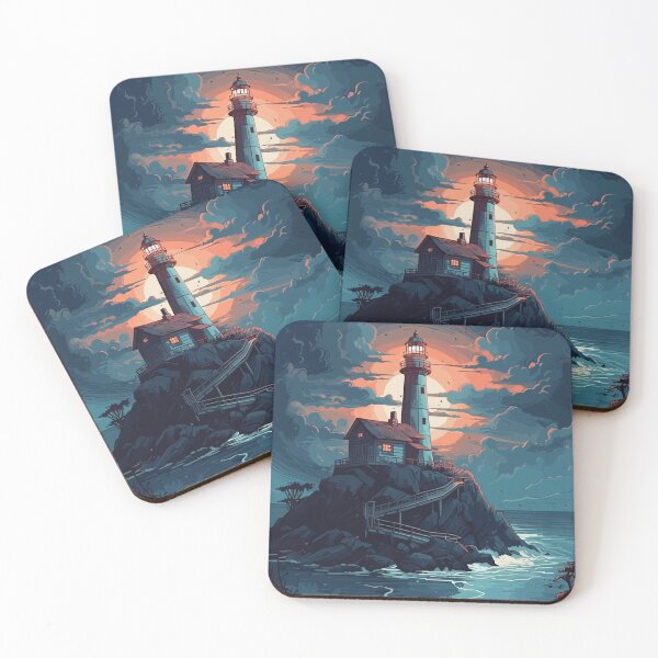 Item preview, The lighthouse at night designed and sold by KMSpace.