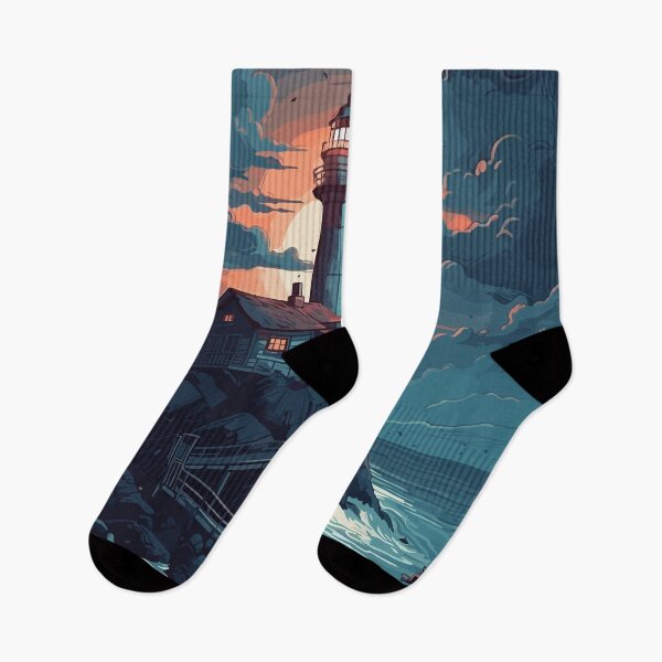 Item preview, The lighthouse at night designed and sold by KMSpace.