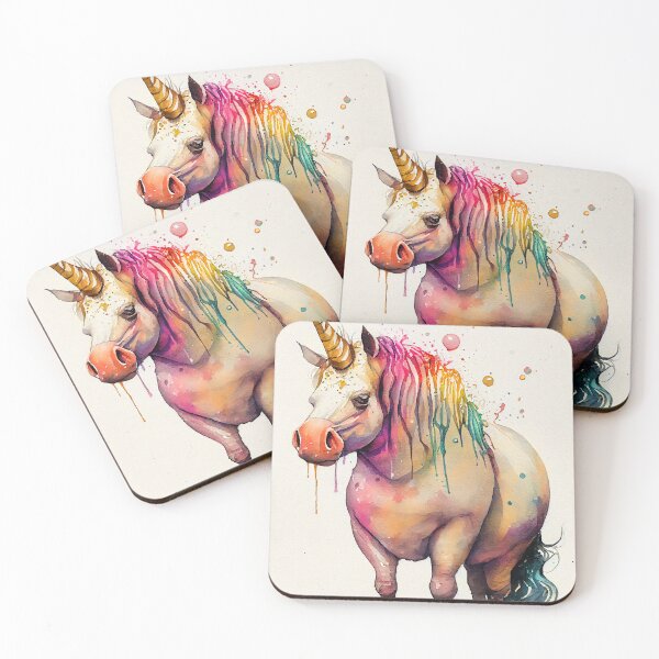 Item preview, Chubby unicorn colors fat designed and sold by JBJart.