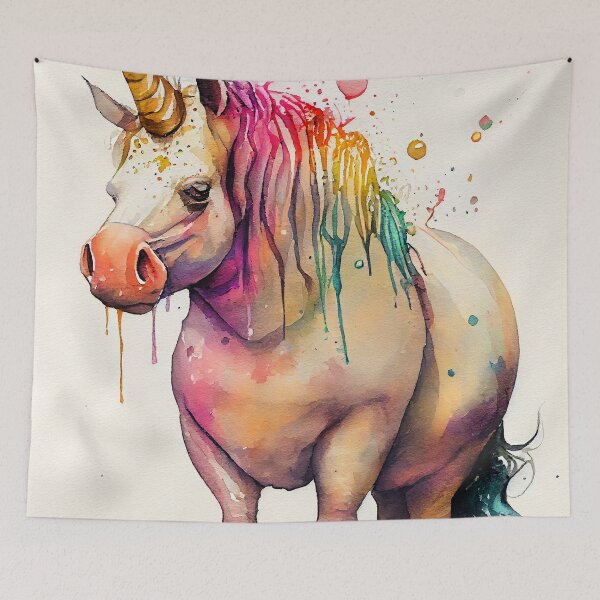 Item preview, Chubby unicorn colors fat designed and sold by JBJart.