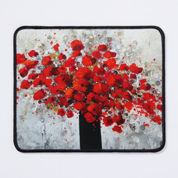 Item preview, Bouquet of red flowers in black vase designed and sold by Eric BRUNI.