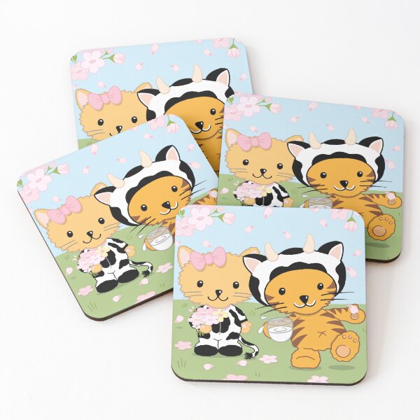 Item preview, Kittens with cherry blossom designed and sold by B-143.