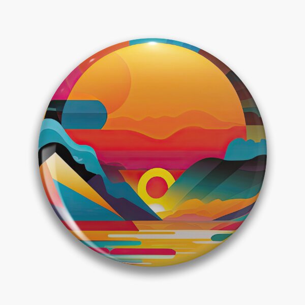 Artikelvorschau, Pastellfarbener Sonnenaufgang am Bergsee: Abstrakte Designinspiration entworfen und verkauft von Ideationing.