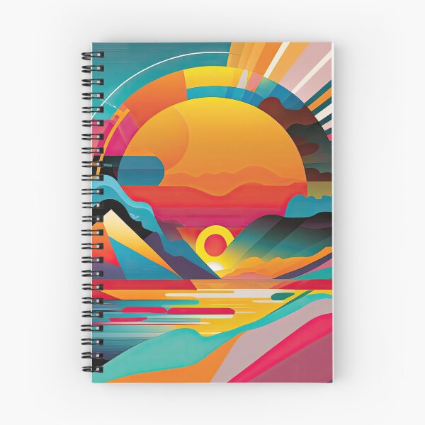 Artikelvorschau, Pastellfarbener Sonnenaufgang am Bergsee: Abstrakte Designinspiration entworfen und verkauft von Ideationing.