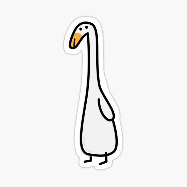 Cute runner duck Sticker
