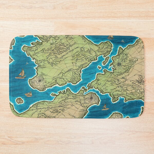 Item preview, Ancient Imaginary Map Illustration Throw Pillow designed and sold by Sowari-Pillows.
