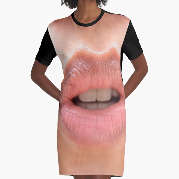 Mouth, os, jaws, gob, trap, kisser Graphic T-Shirt Dress