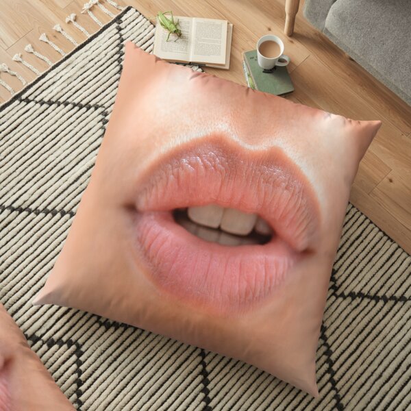Mouth, os, jaws, gob, trap, kisser Floor Pillow