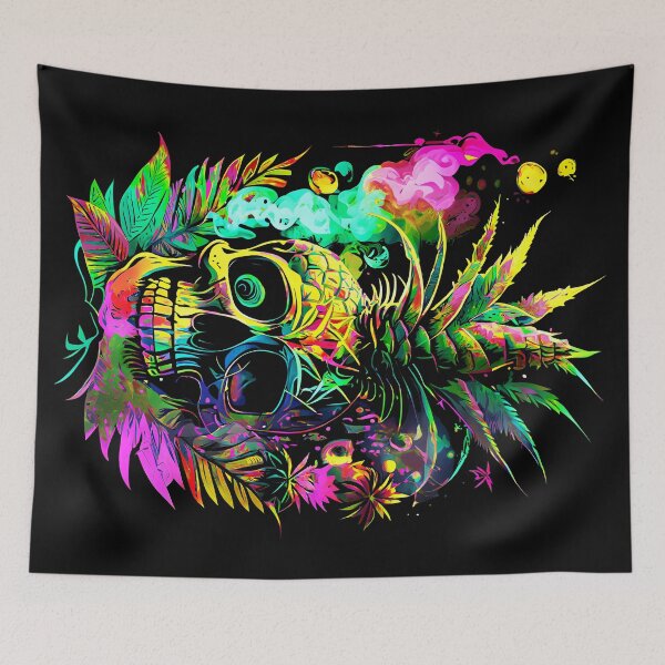 Item preview, Trippy Pineapple Skull designed and sold by MindWave THC.