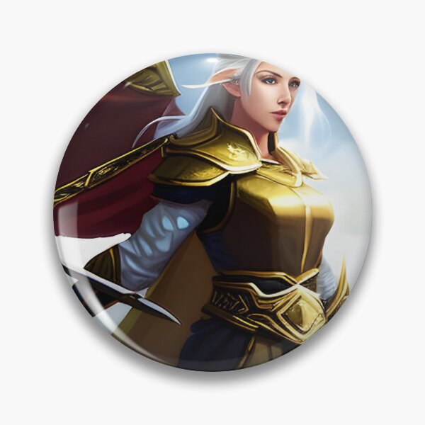 Item preview, Elven Warrior: An elven warrior standing upon a high mountain range ready for battle. designed and sold by FigjamDesigns.