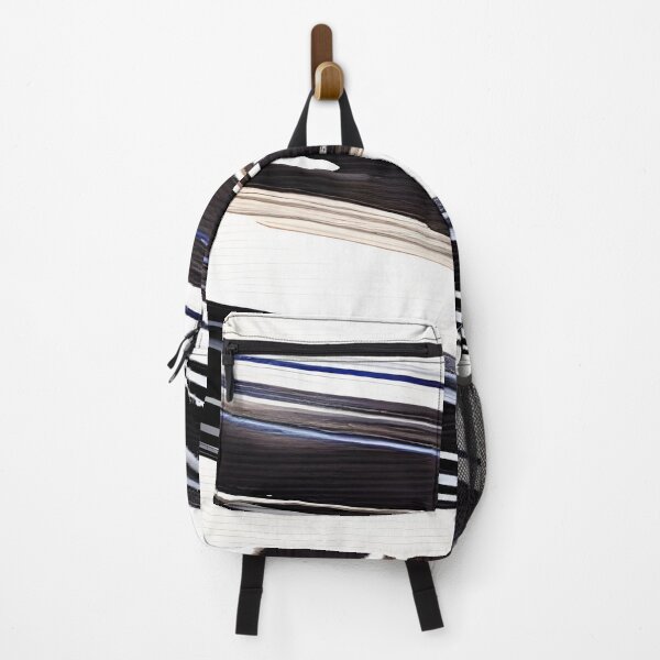 Item preview, Horizontal Abstract with Black and White Oblique Stripes designed and sold by Wall-Art-Design.
