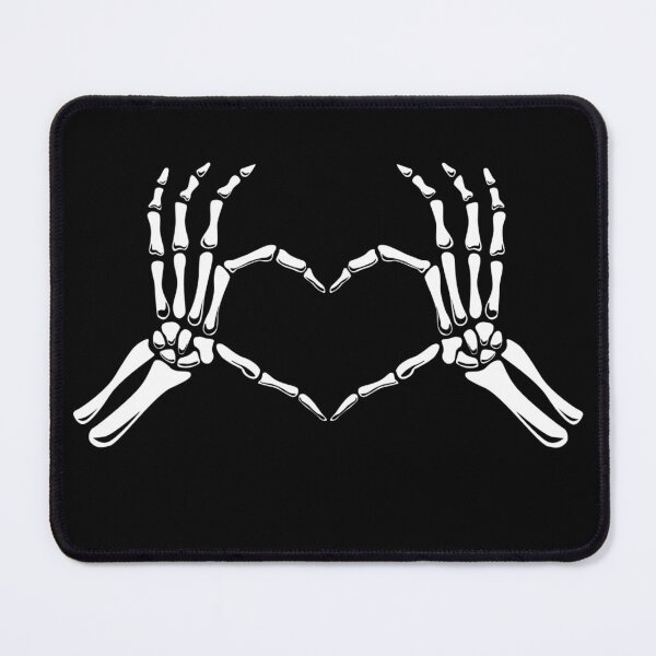 Item preview, Gothic Skeleton Hands Hand Heart Sign designed and sold by The Junto Shop.