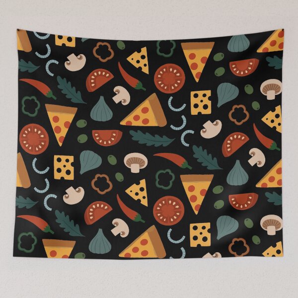 Item preview, Pizza Pattern - Black designed and sold by joizart.