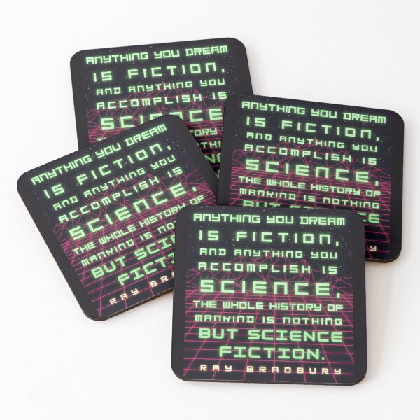 Item preview, Ray Bradbury portrait and quote: Anything you dream is fiction... designed and sold by artbleed.