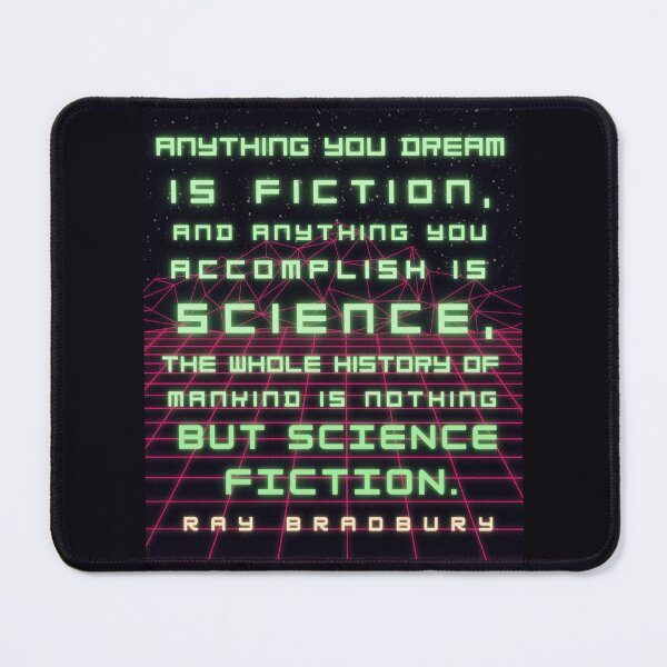Item preview, Ray Bradbury portrait and quote: Anything you dream is fiction... designed and sold by artbleed.
