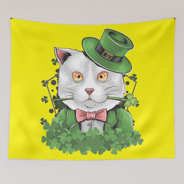 Item preview, Saint Patrick - cat T-Shirt designed and sold by vargass street.