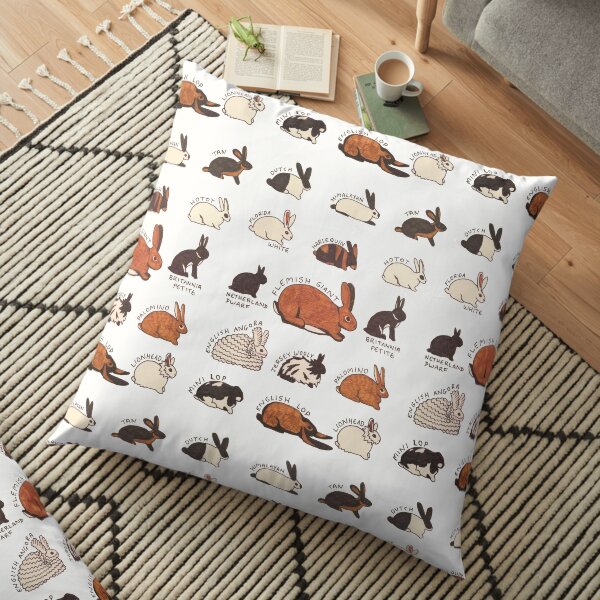 Rabbit Breeds Floor Pillow