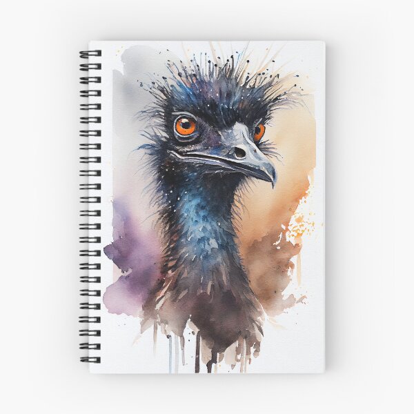 Item preview, Emu bird art watercolor designed and sold by JBJart.