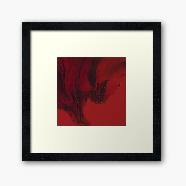 Red Ink Pattern Framed Art Print