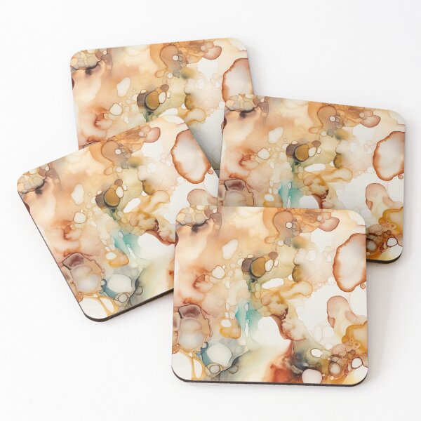 Item preview, Alcohol Ink  - Elegant Earth Tones - Handcrafted Home Decor Accent designed and sold by Shadi Rosenow.