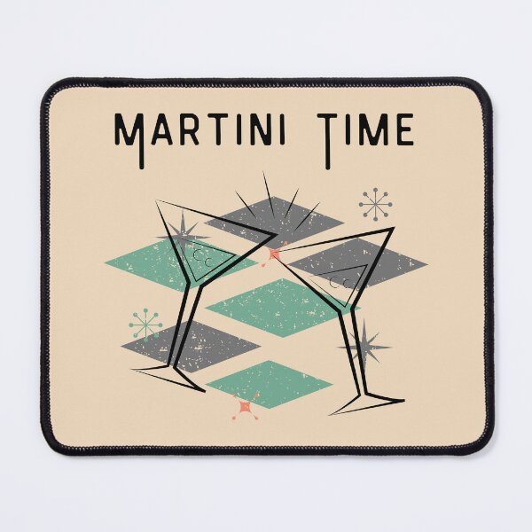 Item preview, Martini time vintage distressed retro custom tshirt and apparel design designed and sold by EmpiredesignCA.