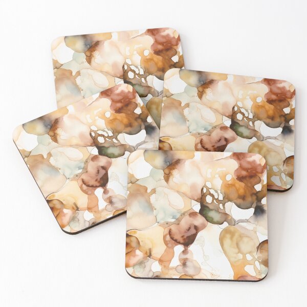 Item preview, Alcohol Ink 2 - Elegant Earth Tones - Handcrafted Home Decor Accent designed and sold by Shadi Rosenow.