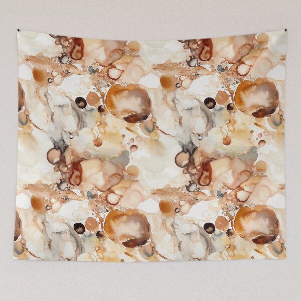 Item preview, Alcohol Ink 3 - Elegant Earth Tones - Handcrafted Home Decor Accent designed and sold by Shadi Rosenow.