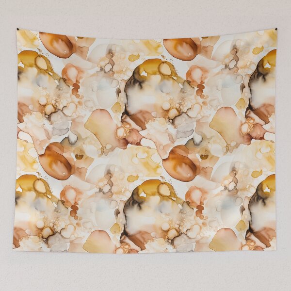 Item preview, Alcohol Ink 4 - Elegant Earth Tones - Handcrafted Home Decor Accent designed and sold by Shadi Rosenow.