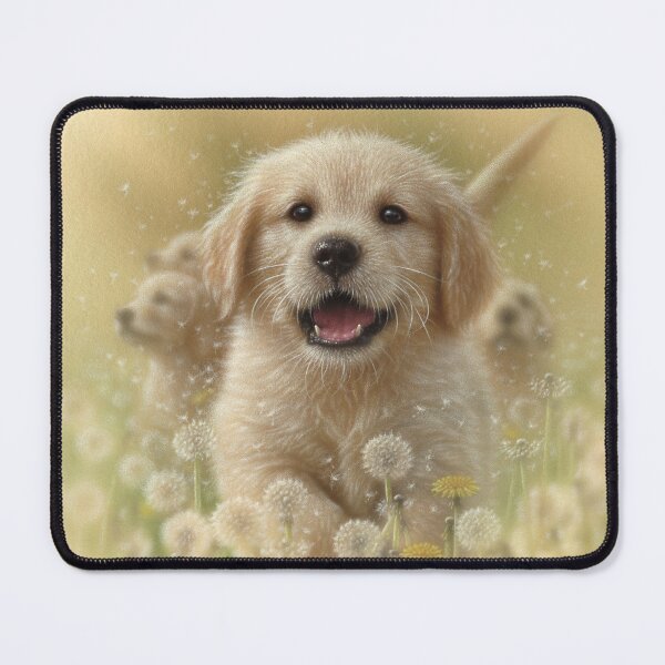 Item preview, Cachorro de laboratorio Golden Retriever "Dientes de león" designed and sold by Collin Bogle.
