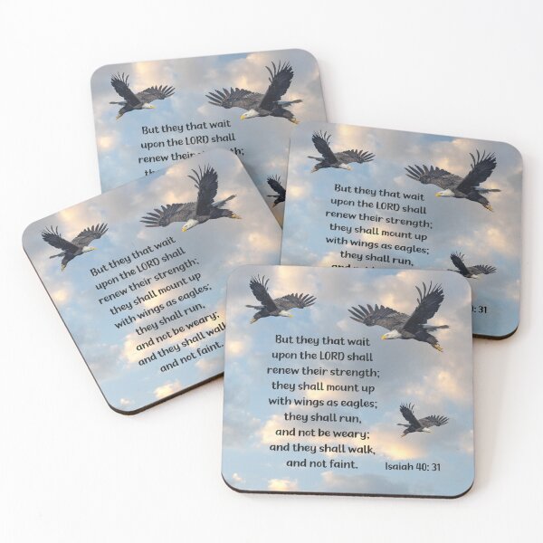 Item preview,  Isaiah 40:31 Wings as eagles,strength, wait, shall walk, on poster, notebooks, canvas. great gift, Christain, Faith, - Isaiah 40  31 designed and sold by K.M. Creations.