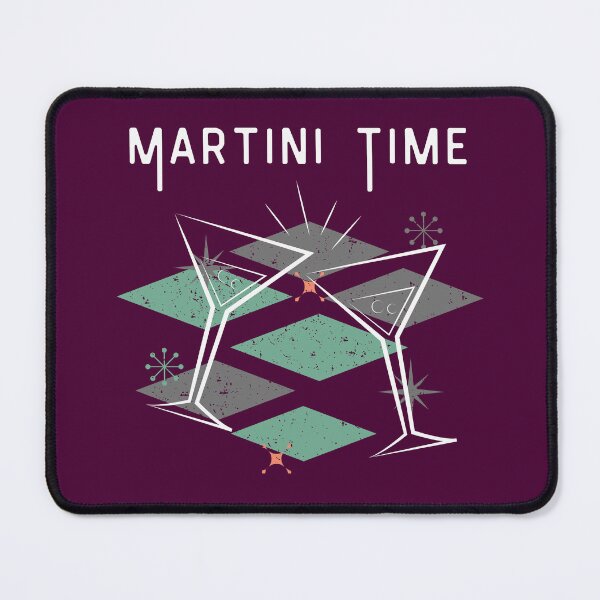 Item preview, Martini time vintage distressed retro custom tshirt and apparel design designed and sold by EmpiredesignCA.