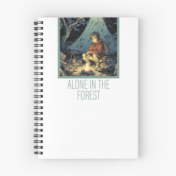 Item preview, Manga Comics Style | Hiking | Outdoors - Alone in the forest designed and sold by Gorma Kuma.