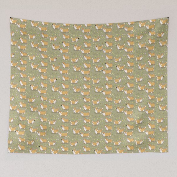 Item preview, Fat Corgis Wandering Pattern designed and sold by dencha.