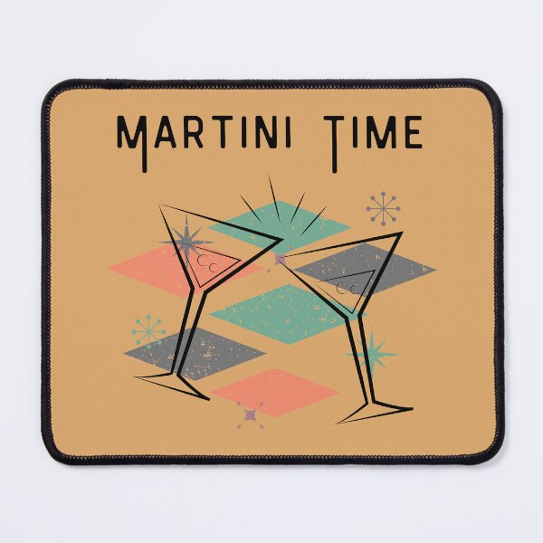 Item preview, Martini time vintage distressed retro custom tshirt and apparel design designed and sold by EmpiredesignCA.