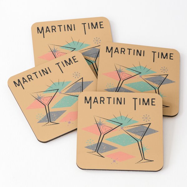 Item preview, Martini time vintage distressed retro custom tshirt and apparel design designed and sold by EmpiredesignCA.