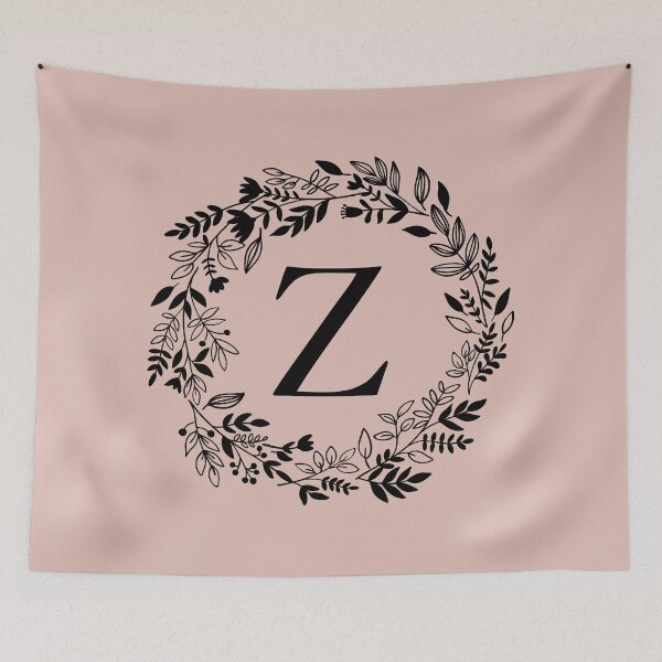 Item preview, Letter Z with Floral Wreath - Initial Z - Monogram Art designed and sold by thelustrous.