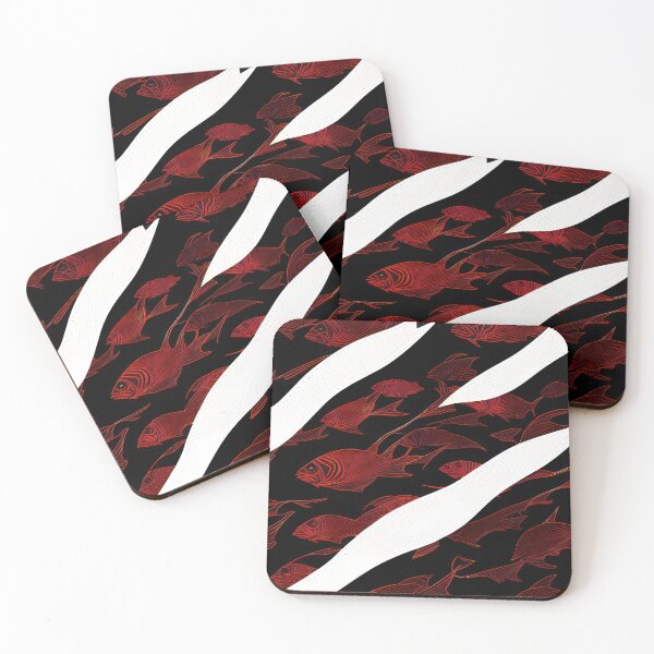 Item preview, A School of Red Fish Pattern 2 designed and sold by atangerprints.
