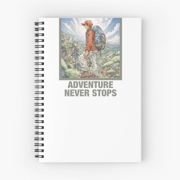 Item preview, Manga Comics Style | Hiking | Outdoors - Adventure Never Stops designed and sold by Gorma Kuma.