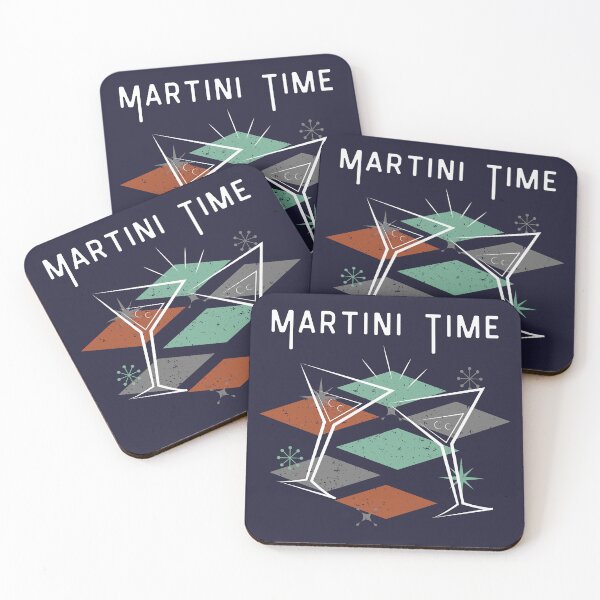 Item preview, Martini time vintage distressed retro custom tshirt and apparel design designed and sold by EmpiredesignCA.